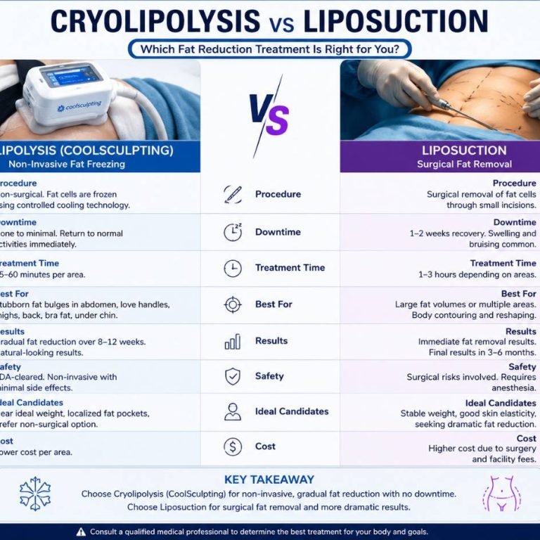 cryolipolysis vs liposuction comparison mid-content visual - Aurilueur Indiranagar Bangalore